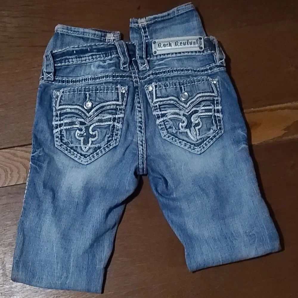 EUC Rock Revival Jena Straight Leg Jeans - 25